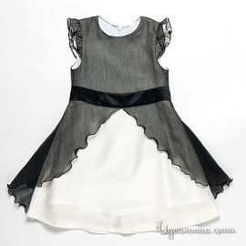 Платье GT Basic "БЕЛЫЙ ЛЕБЕДЬ" для девочки, цвет белый / черный