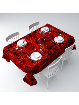 Скатерть "Алые розы", 145*120 см Сирень, цвет мультиколор