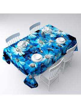 Скатерть "Букет из голубых цветов", 145*220 см Сирень, цвет мультиколор