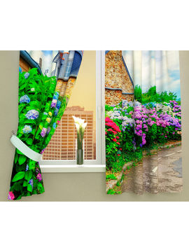 Фотошторы "Загородный сад", 145*160 см, 2 шт Сирень, цвет мультиколор