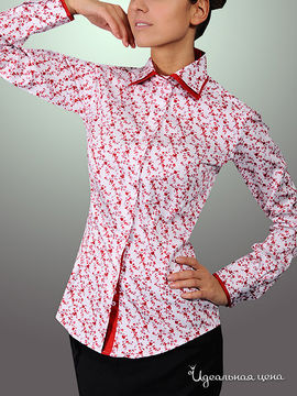 Рубашка Alonzo Corrado женская, цвет белый / красный