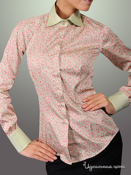 Рубашка Alonzo Corrado женская, цвет зеленый / розовый