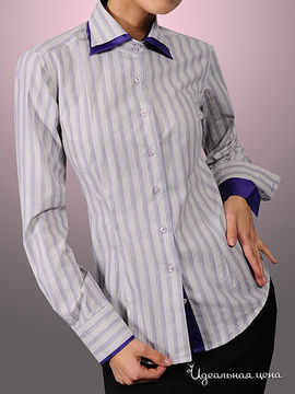 Рубашка Alonzo Corrado женская, цвет бело-сиреневый