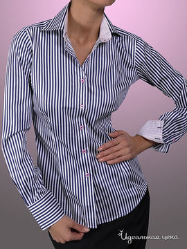 Рубашка Alonzo Corrado женская, принт синяя полоская