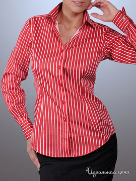 Рубашка Alonzo Corrado женская, цвет красный / белый