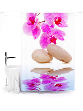 Шторка для ванной, 145*180 см Сирень, цвет мультиколор