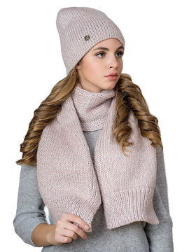 Комплект: шапка, шарф LANDRE, цвет розовый