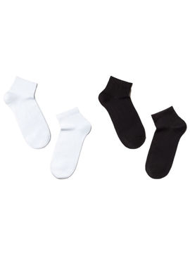 Носки, 2 пары ESLI, цвет черный, белый