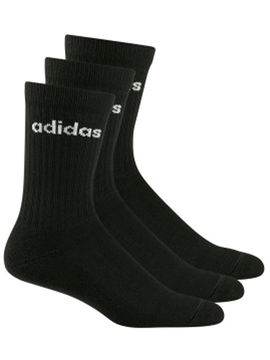 Носки, 3 пары Adidas, цвет черный, белый