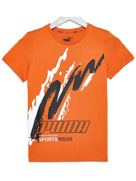 Футболка Puma для мальчика, цвет оранжевый