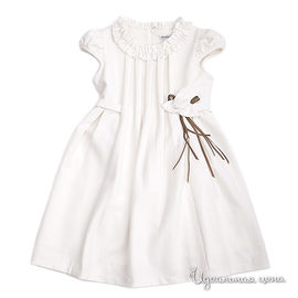 Платье Gulliver "НАРЯДНЫЕ ПЛАТЬЯ" для девочки, цвет белый, рост 92-122 см