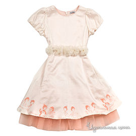 Платье Gulliver "КОКЕТКА" для девочки, цвет бледно-розовый