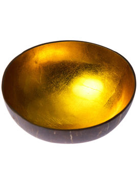 Чаша, D 13*6 см Oriental Way, цвет коричневый, золотой