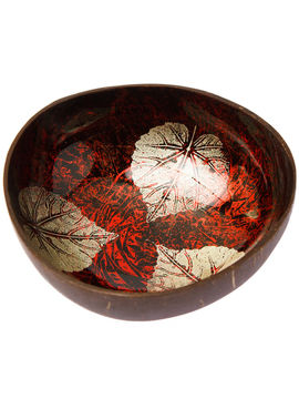 Чаша, D 13*6 см Oriental Way, цвет коричневый, красный