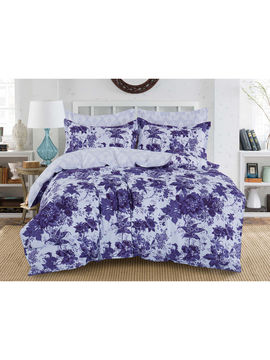 Комплект постельного белья, 2-спальный Cleo, цвет белый, фиолетовый