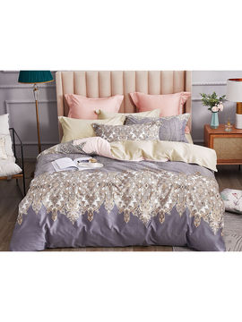 Комплект постельного белья, 1,5-спальный Cleo, цвет сиреневый, бежевый