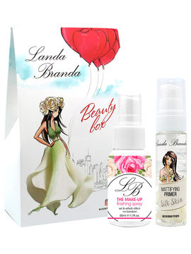 Подарочный набор: финишный спрей для макияжа, матирующий праймер, Landa Branda