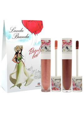 Подарочный набор: блески для губ Ультра сияние, бежево-розовый/коричневый, Landa Branda