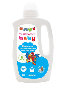 Жидкость для стирки детского белья YASHINOMI BABY, 1 л, Saraya