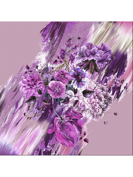 Платок, 90*90 см Venera, цвет фиолетовый, цветной
