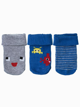 Комплект носков, 3 пары 5.10.15 для мальчика, цвет синий