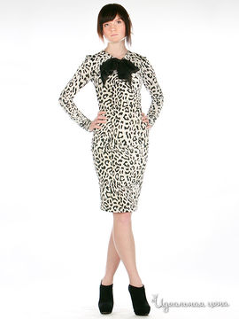 Платье BALIZZA женское, цвет белый / принт леопард