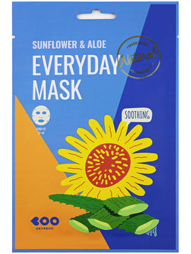 Маска для лица успокаивающая Sunflower&Aloe, 27 мл, DEARBOO