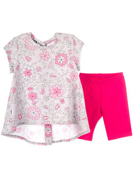Комплект Kuza для девочки, цвет серый, розовый