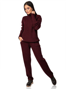 Костюм: свитер, брюки Palvira, цвет бордовый