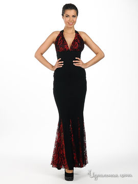 Платье коктейльное Aftershock женское, цвет черный / красный