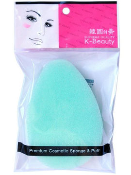 Спонж-губка косметический двухслойный "Капля" для очищения кожи лица, 1 шт, K-Beauty