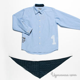 Рубашка Petit Patapon для мальчика, цвет голубой