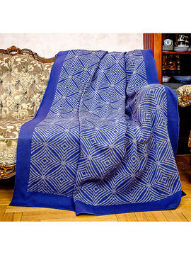 Плед, 145*200 см Veronika Style, цвет серый, синий