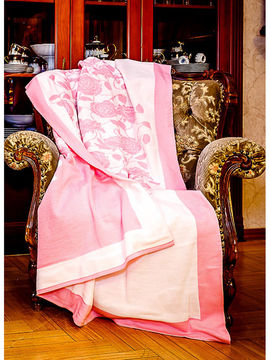 Плед, 130*180 см Veronika Style, цвет розовый, белый