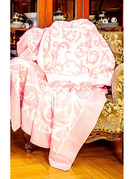 Плед, 135*200 см Veronika Style, цвет розовый, белый