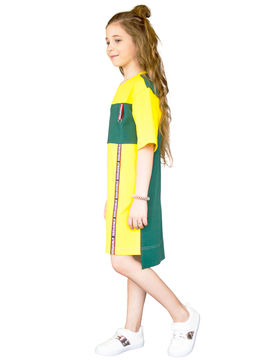 Платье iRMi для девочки, цвет темно-зеленый