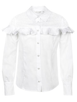 Блуза Silver Spoon для девочки, цвет белый