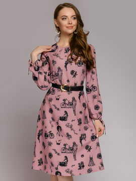 Платье D&M by 1001DRESS, цвет темно-розовый