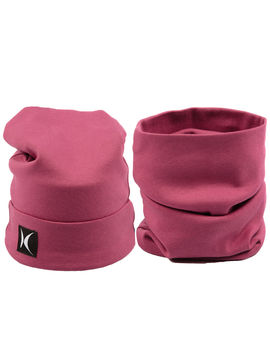Комплект: шапка, снуд Kuza для девочки, цвет розовый