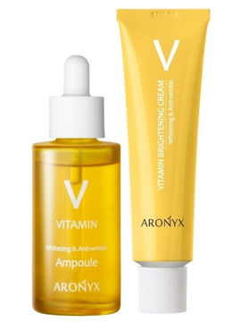 Тонизирующий набор для лица с витамином С, 2*50 мл, Aronyx