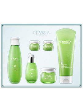 Подарочный набор «Увлажнение, себорегуляция и уход за комбинированной кожей лица с зеленым винорадом" Frudia