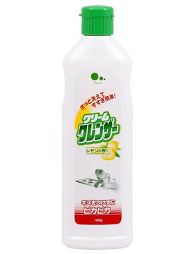 Чистящий крем для кухни с абразивными частицами с ароматом лимона, 400 г Mitsuei