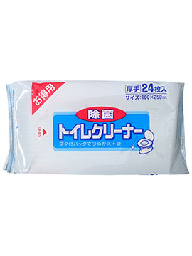 Салфетки влажные для очищения унитаза Toilet cleaner, 24 шт, 160 мм х 250 мм, Showa Siko