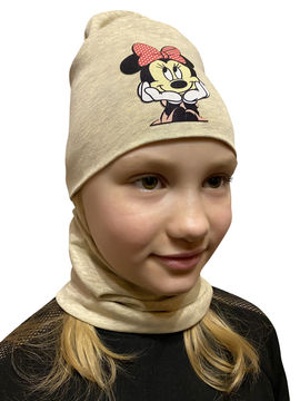 Комплект: шапка, снуд Kids Style, цвет желтый