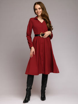 Платье D&M by 1001DRESS, цвет бордовый