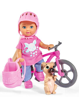 Кукла Еви 12 см на велопрогулке с собачкой Simba