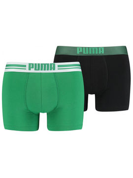 Боксеры, 2 шт Puma, цвет зеленый