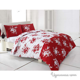 Комплект постельного белья Issimo "ALEGRA", цвет бело-красный, евро