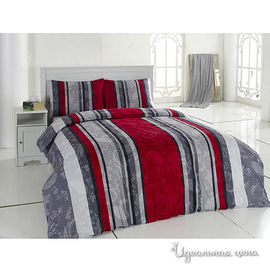 Комплект постельного белья Issimo "NEVA", цвет серо-красный, евро