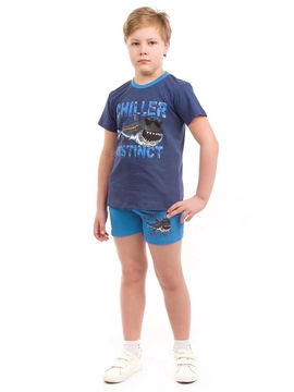 Футболка с шортами для мальчика Kids style, цвет синий